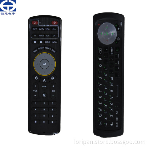 Excllent Double-Sides Air Mouse/ Remote Control for TV/STB/ DVD with Mini Keyboard